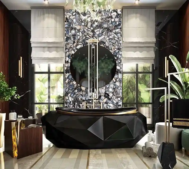 Black Agate Interior Surface