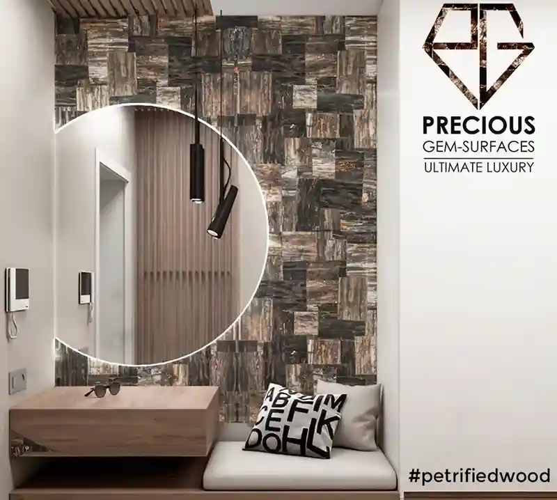 Black Petrified Wood Retro