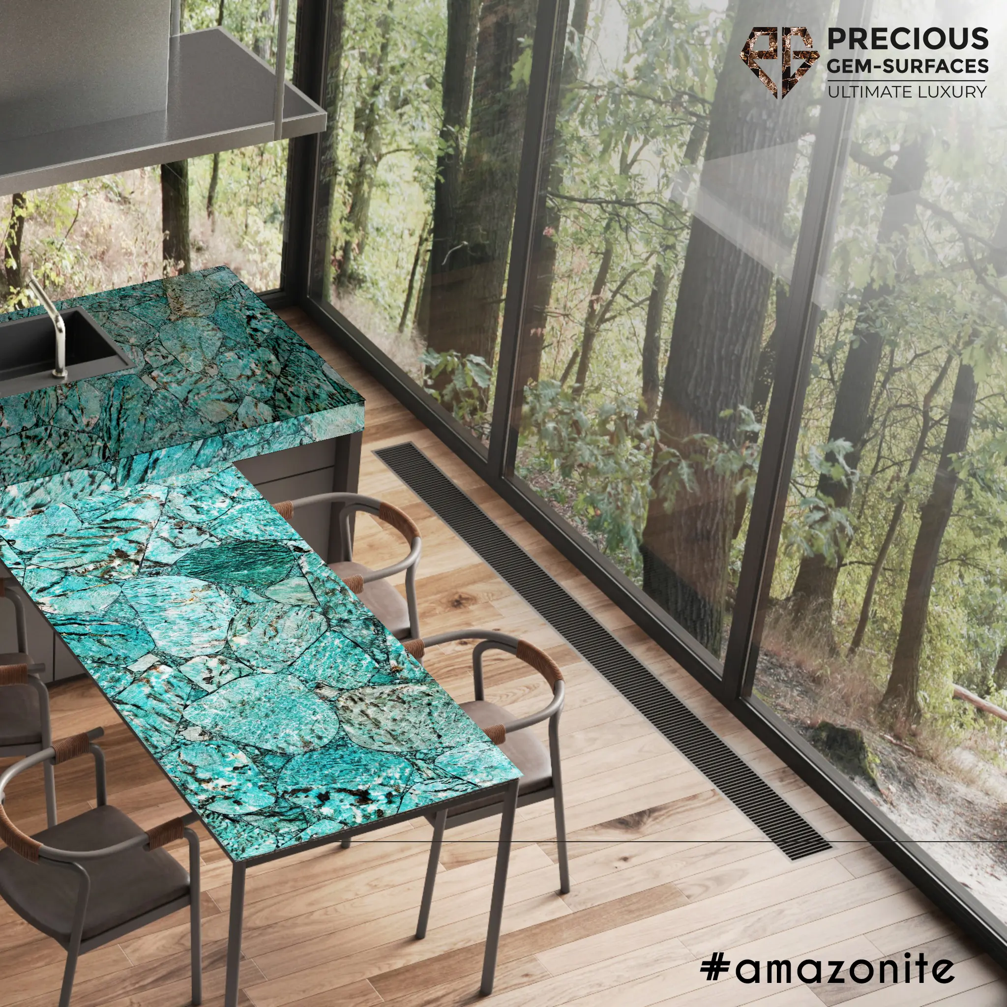 Amazonite Marble Effect Applications