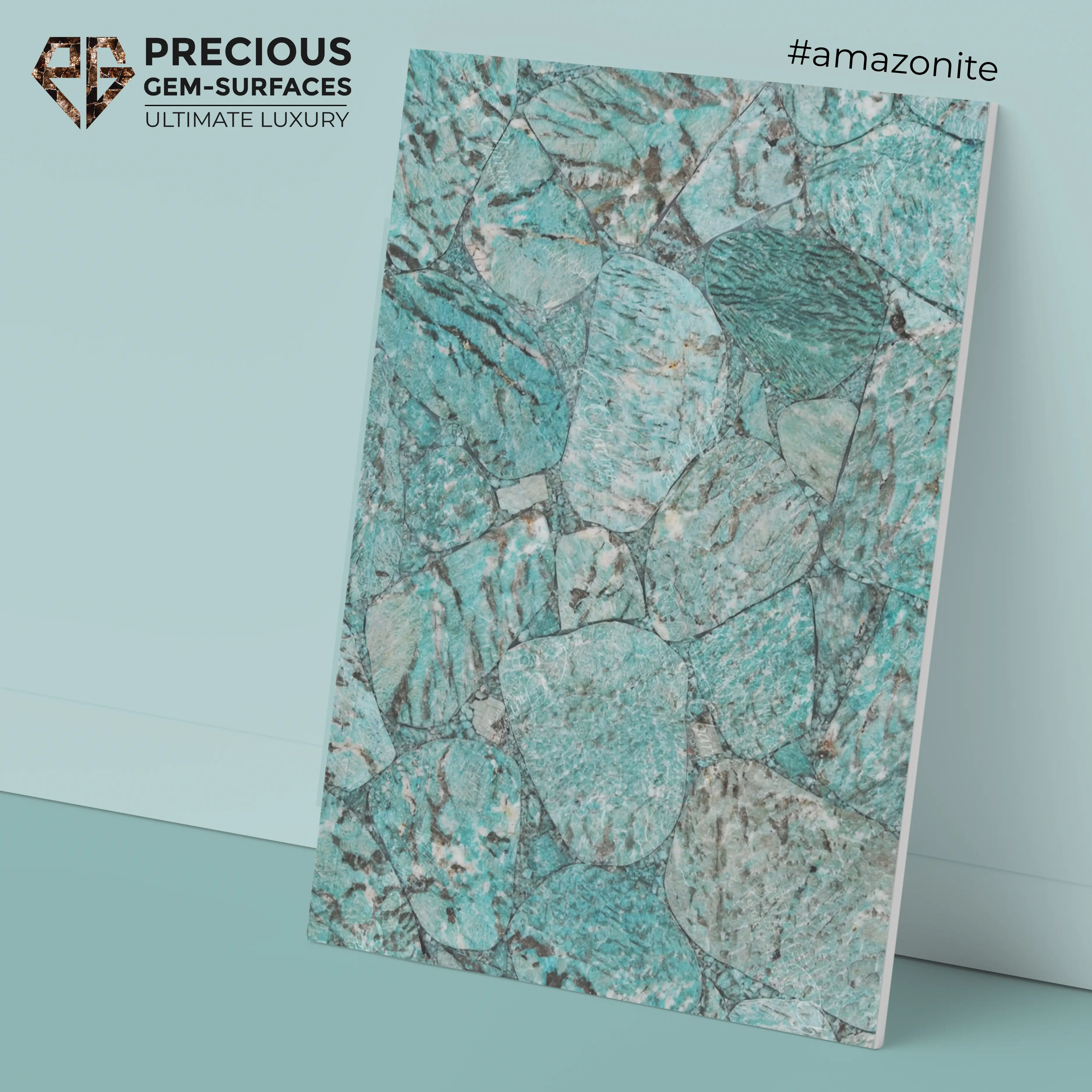 Backlit Amazonite Marble Effect