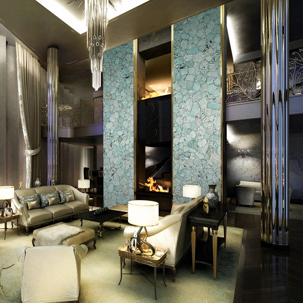 Amazonite Marble Effect in Kitchens and Bathrooms