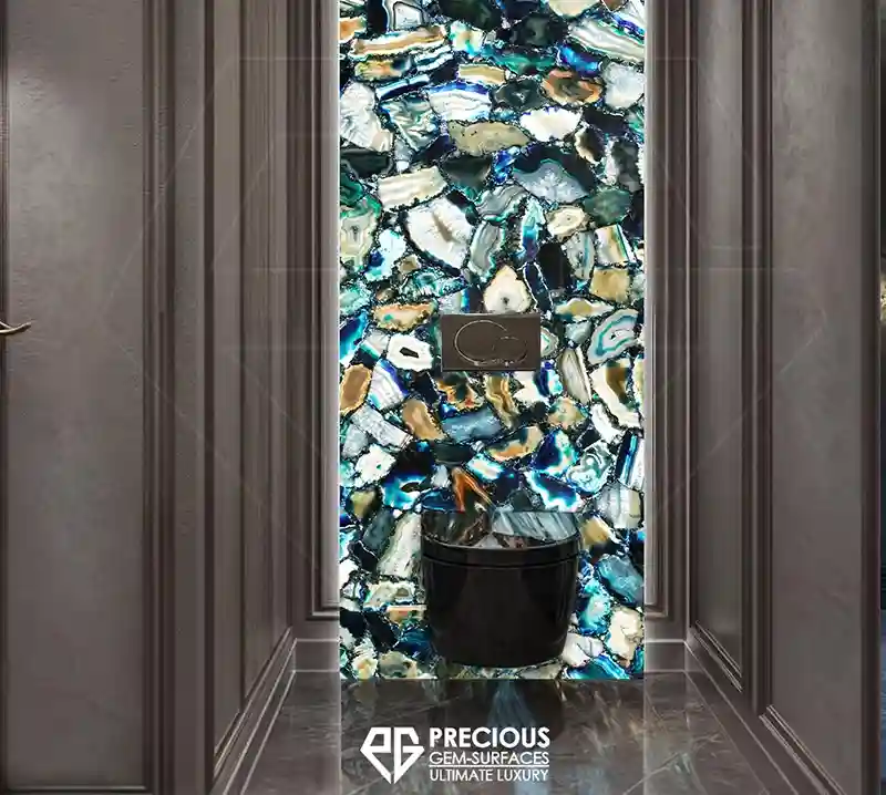 Indian Blue Agate Natural Texture
