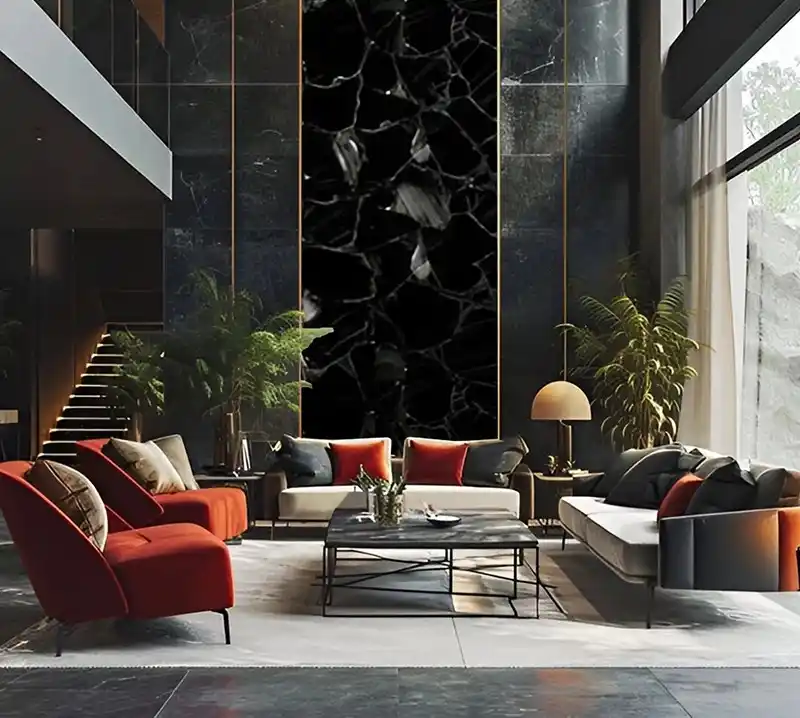 Obsidian Black With Silver