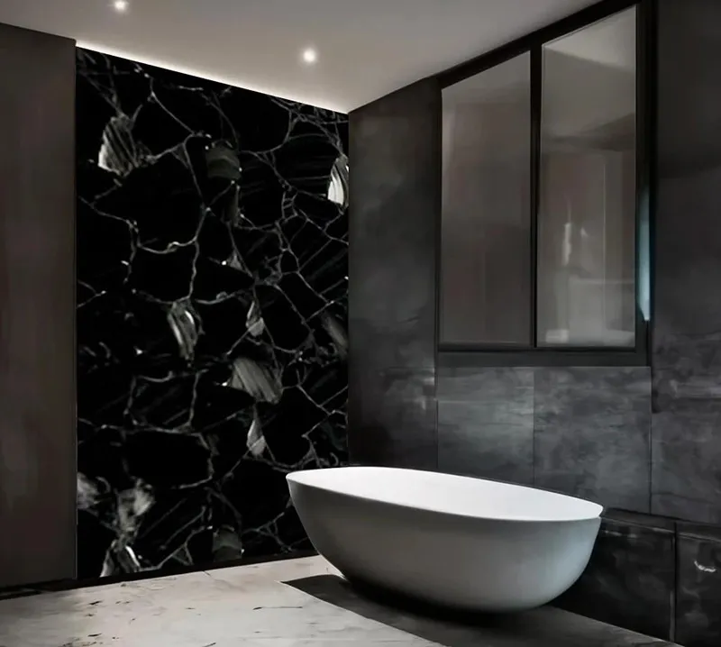 Obsidian Black With Silver