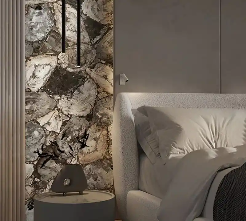 White Petrified Wood Retro