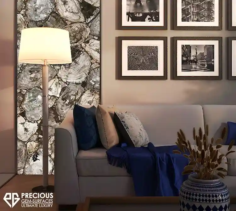 White Petrified Wood Retro