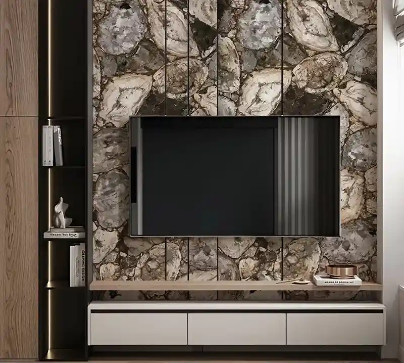 White Petrified Wood Retro