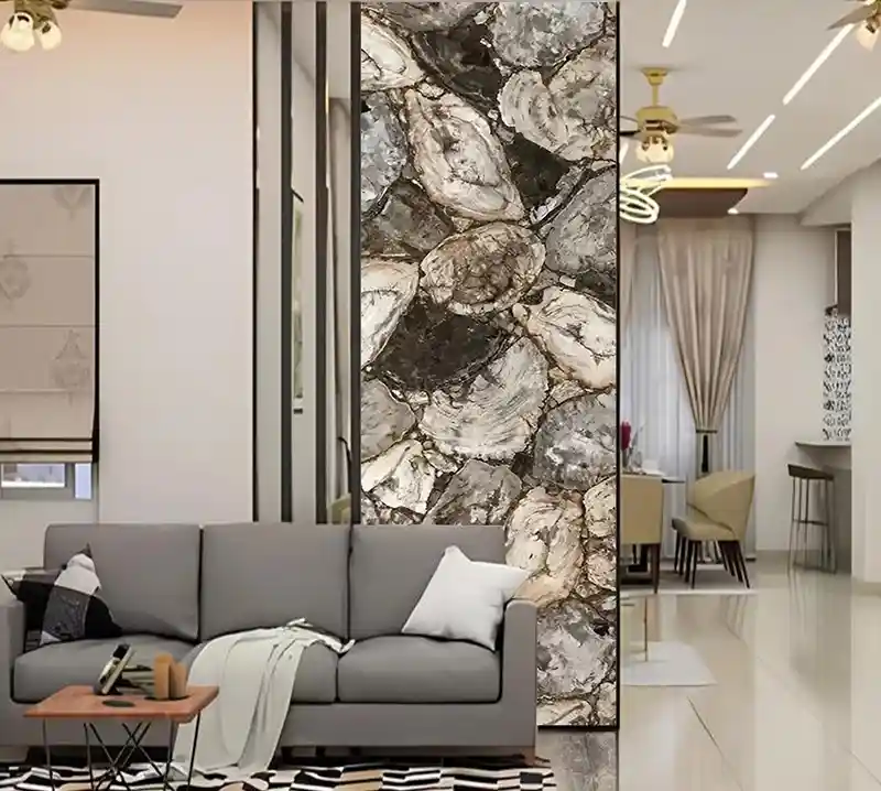 White Petrified Wood Retro