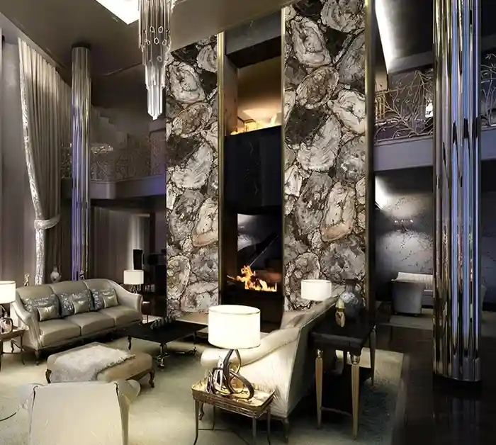 White Petrified Wood Retro